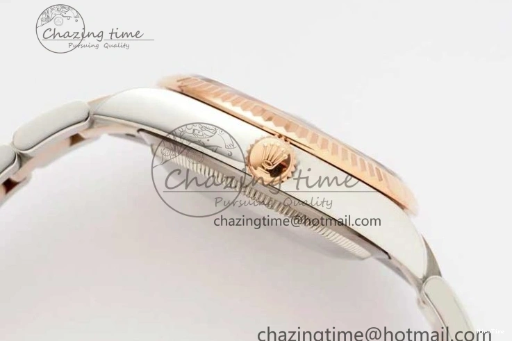 MiroTime 0508 Seasonal DateJust 36mm SS RG DIWF 1:1 Best Edition 904L Steel White Stick Dial on Jubilee Oyster SA 2306